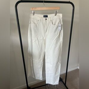 GAP Off-White High-Rise Wide-Leg Jeans, NWT